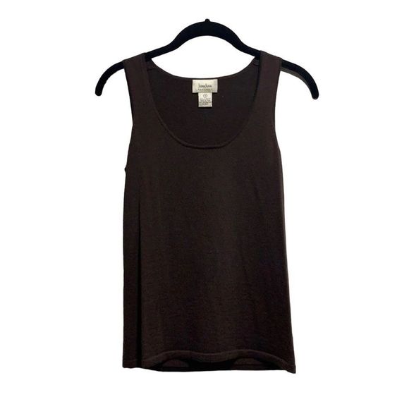 Neiman Marcus Tops - Nieman Marcus 100% Cashmere chocolate brown tank top women’s size small